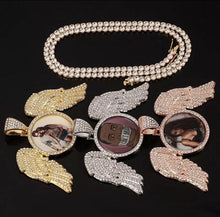 Load image into Gallery viewer, Custom Angel Wings Pendant - Mirage Shimmer