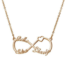 Load image into Gallery viewer, Customized Heart Infinity Necklace - Mirage Shimmer