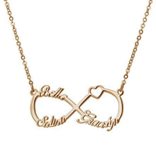 Load image into Gallery viewer, Customized Heart Infinity Necklace - Mirage Shimmer
