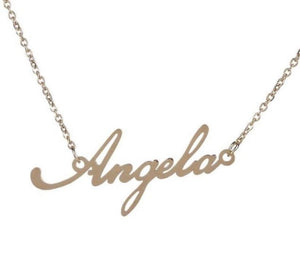 Dainty Nameplate Necklace - Mirage Shimmer