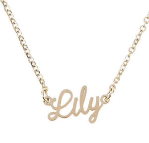 Dainty Nameplate Necklace - Mirage Shimmer