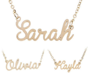 Dainty Nameplate Necklace - Mirage Shimmer