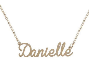 Dainty Nameplate Necklace - Mirage Shimmer