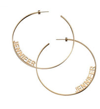 Load image into Gallery viewer, Jlo  Hoop Earrings
