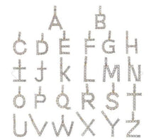 Load image into Gallery viewer, 5 mm Tennis Chain &amp; Bubble Letter Necklace - Mirage Shimmer
