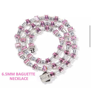 Pink thingz 3d Baguette Necklace