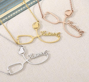 Custom Stethoscope Necklace - Mirage Shimmer