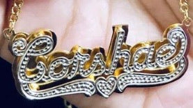 Mirror plated name necklace