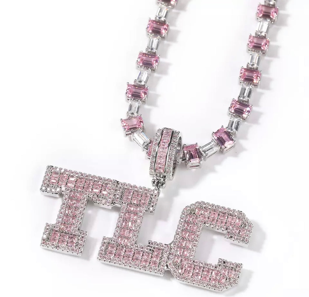 Pink thingz 3d Baguette Necklace