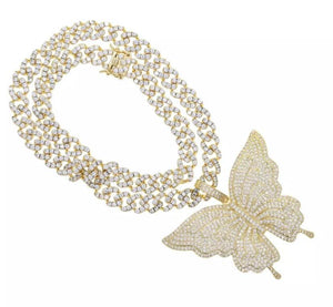 Butterfly Dream  Cuban Necklace - Mirage Shimmer