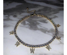 Load image into Gallery viewer, Flying Butterfly Rhinestone Bling Choker - Mirage Shimmer
