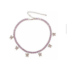 Load image into Gallery viewer, Flying Butterfly Rhinestone Bling Choker - Mirage Shimmer
