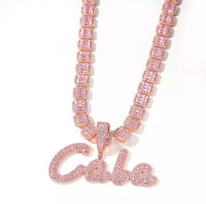 Ice me out baguette necklace