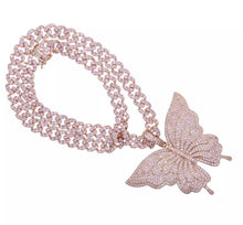 Load image into Gallery viewer, Butterfly Dream  Cuban Necklace - Mirage Shimmer
