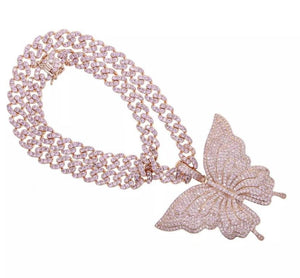 Butterfly Dream  Cuban Necklace - Mirage Shimmer