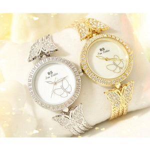 High-End Crystal Butterfly Watch - Mirage Shimmer