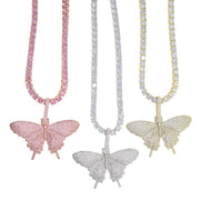 Paved Butterfly CZ Necklace