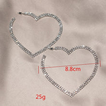 Load image into Gallery viewer, Rhinestone Heart Earrings
