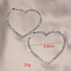 Rhinestone Heart Earrings