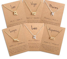 Load image into Gallery viewer, Zodiac Sign Pendant Necklace
