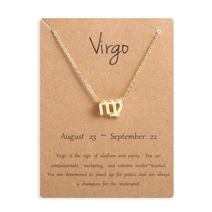 Zodiac Sign Pendant Necklace