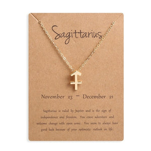 Zodiac Sign Pendant Necklace