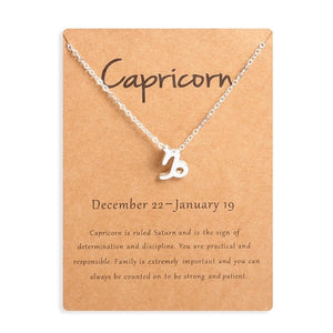 Zodiac Sign Pendant Necklace