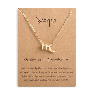 Zodiac Sign Pendant Necklace