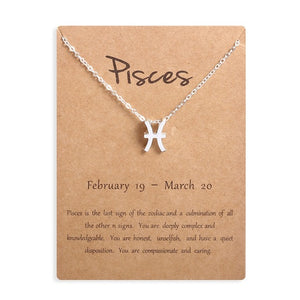 Zodiac Sign Pendant Necklace