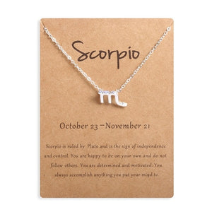 Zodiac Sign Pendant Necklace