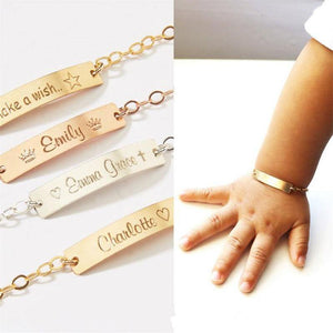 Baby Name Bar Bracelets - Mirage Shimmer