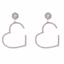 Load image into Gallery viewer, Rhinestone Heart Earrings
