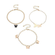 Butterfly layered anklet - Mirage Shimmer