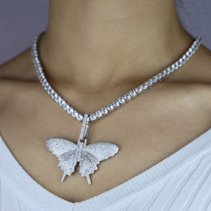 Paved Butterfly CZ Necklace